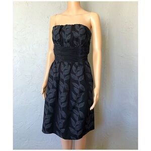 Tracy Reese NY Black Strapless Embroidered Dress